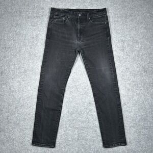 Levis 510 Denim Jeans Men's Size 32x30(31x27) Black Straight Slim Fit Red Tab